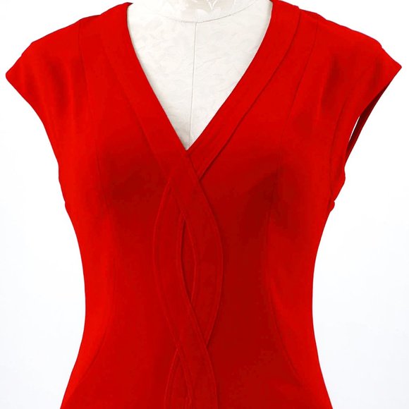 Rachel Roy Y2K RTW S Midi Work Formal Party Dress Valentine’s Day - Picture 2 of 9